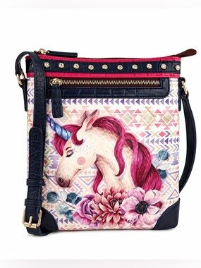 Brentano Unicorn Boho Multicolor
Crossbody Bag Detachable Strap NWT women’s bag